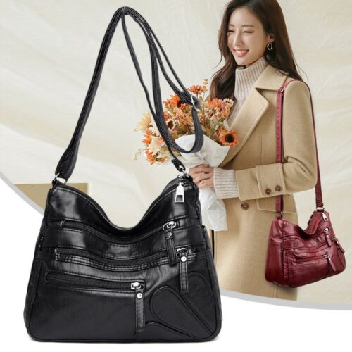 High Quality Women's Soft Leather Shoulder Bags Multi-Layer Classic Crossbody Bag Luxury Designer Handbag and Purse 3