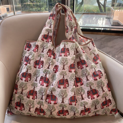 Reusable Foldable Shopping Bag High Quality Large Size Tote Bag  Eco Bag Waterproof T-shirt Bag Shopkeeper Bags Handbags 3