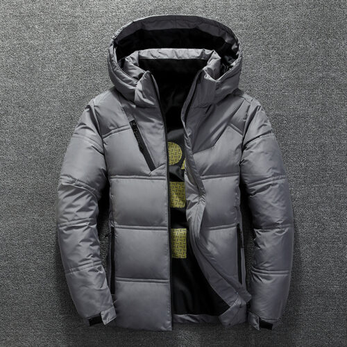 Winter Warm Men Jacket Coat Casual Autumn Stand Collar Puffer Thick Hat White Duck Parka Male Men's Winter Down Jacket With Hood 5