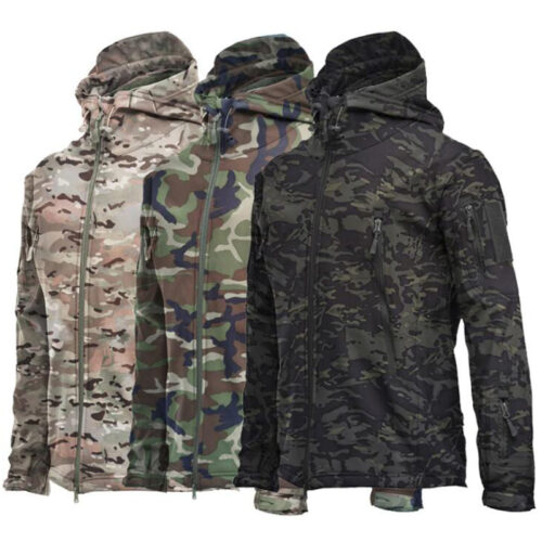 Tactical Jacket Men Military Combat Soft Shell Army Jackets Techwear Windproof Waterproof Breathable Fleece Thermal Hooded Coats 6