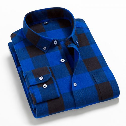 Men Flannel Plaid Shirt 100% Cotton 2022 Spring Autumn Casual Long Sleeve Shirt Soft Comfort Slim Fit Styles Brand For Man Plus 3