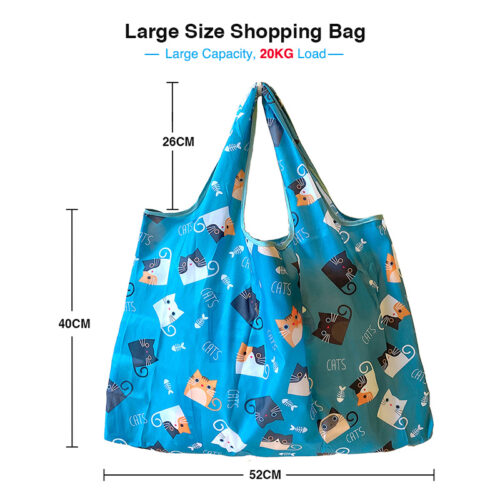 Reusable Foldable Shopping Bag High Quality Large Size Tote Bag  Eco Bag Waterproof T-shirt Bag Shopkeeper Bags Handbags 4