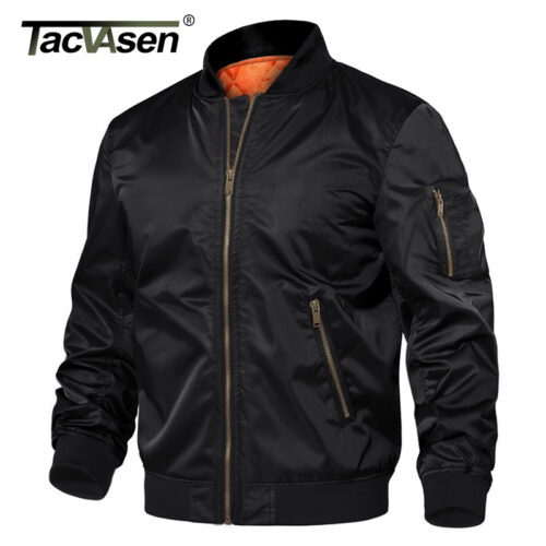 TACVASEN Winter Military Jacket Outwear Mens Cotton Padded Pilot Army Bomber Jacket Coat Casual Baseball Jackets Varsity Jackets 3